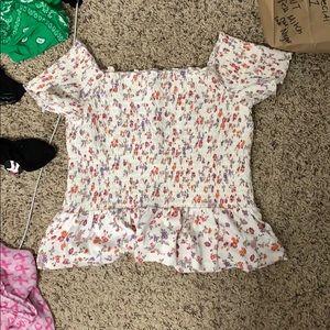 American eagle off the shoulder shirt